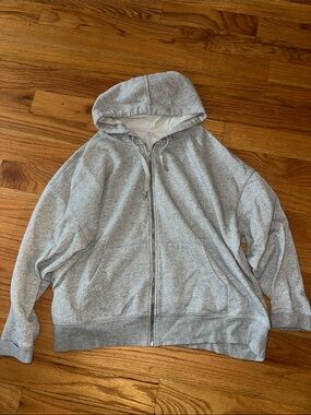 Old Navy Light Heather Gray Zip Hoodie